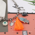 Stainless Steel Beauty Tassels Natural Stone Music Guitar Hand Charm Bracelets